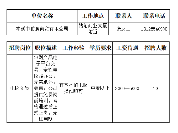 本溪最新招工信息全面概览